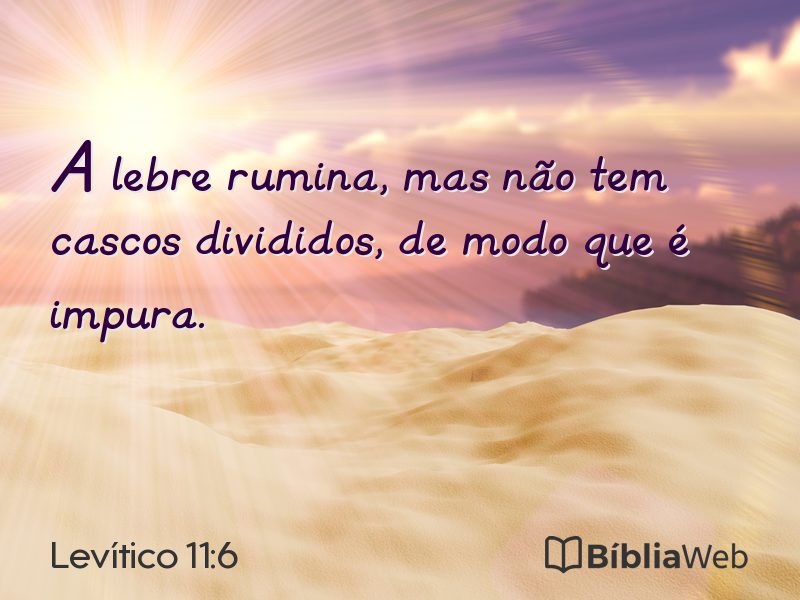 Levítico 11:6 em imagem para compartilhar