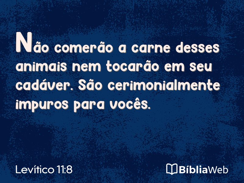Levítico 11:8 em imagem para compartilhar