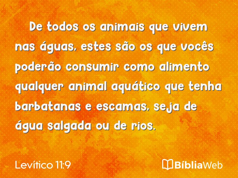 Levítico 11:9 em imagem para compartilhar