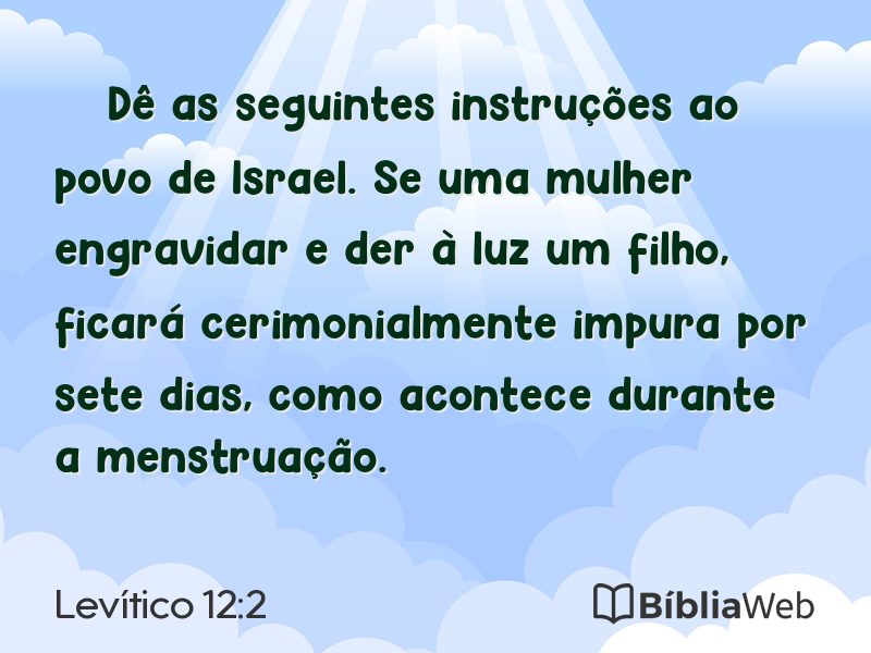 Levítico 12:2 em imagem para compartilhar