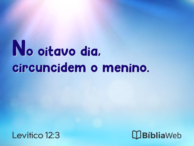 Levítico 12:3 em imagem para compartilhar