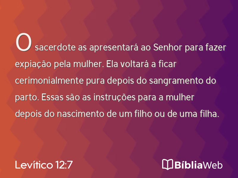 Levítico 12:7 em imagem para compartilhar