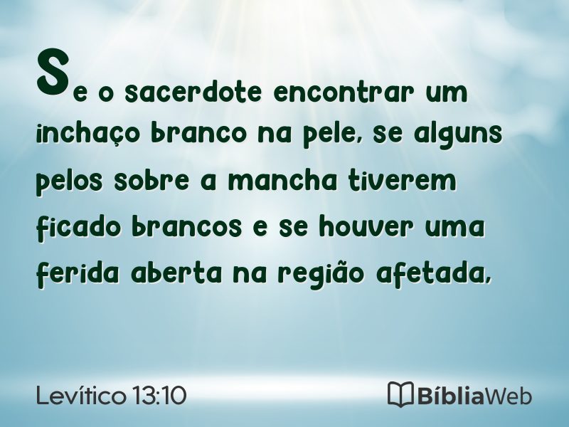 Levítico 13:10 em imagem para compartilhar