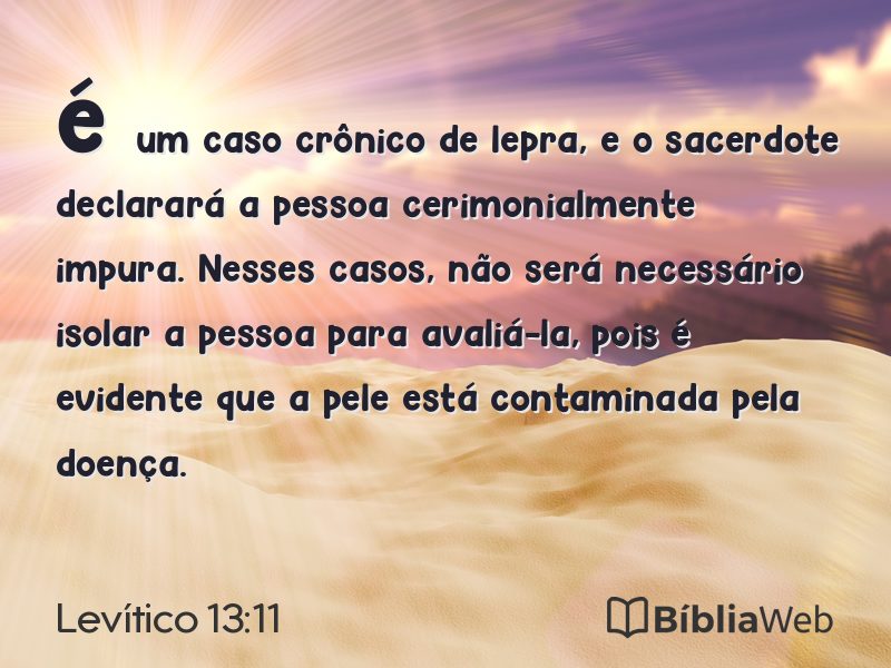 Levítico 13:11 em imagem para compartilhar