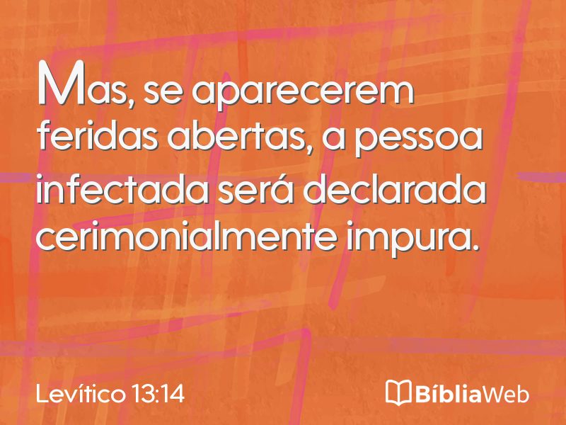 Levítico 13:14 em imagem para compartilhar