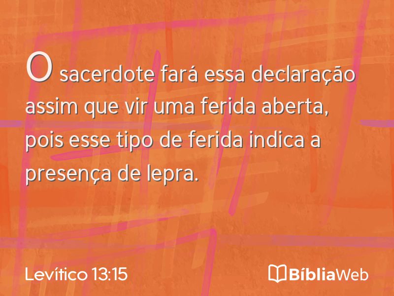 Levítico 13:15 em imagem para compartilhar