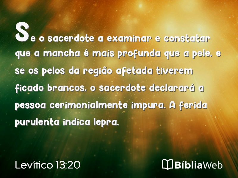 Levítico 13:20 em imagem para compartilhar