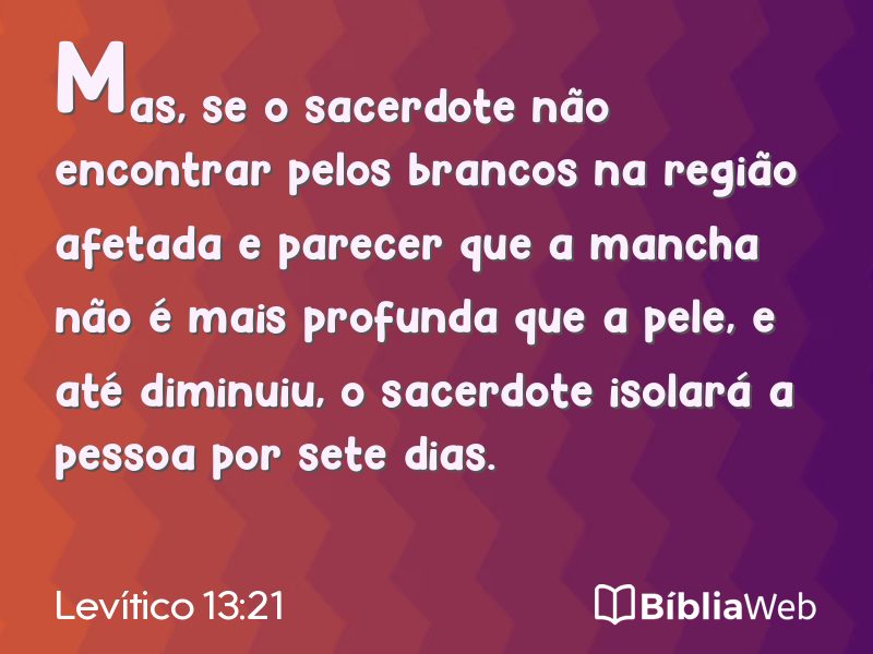 Levítico 13:21 em imagem para compartilhar