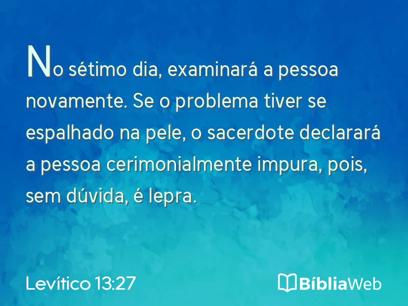 Levítico 13:27 em imagem para compartilhar