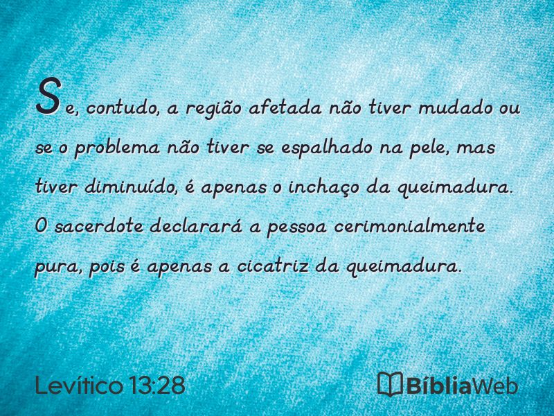 Levítico 13:28 em imagem para compartilhar