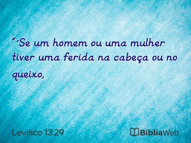 Levítico 13:29 em imagem para compartilhar