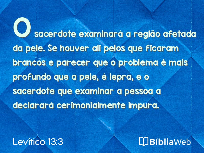 Levítico 13:3 em imagem para compartilhar