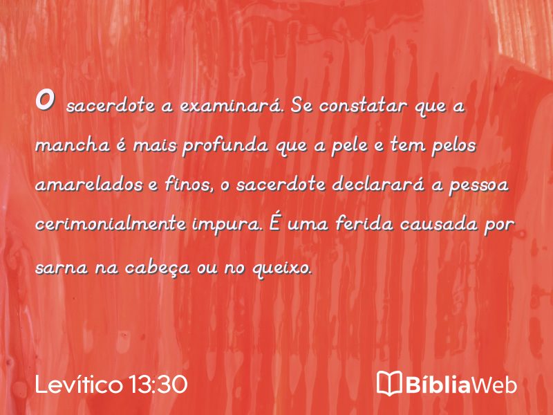 Levítico 13:30 em imagem para compartilhar