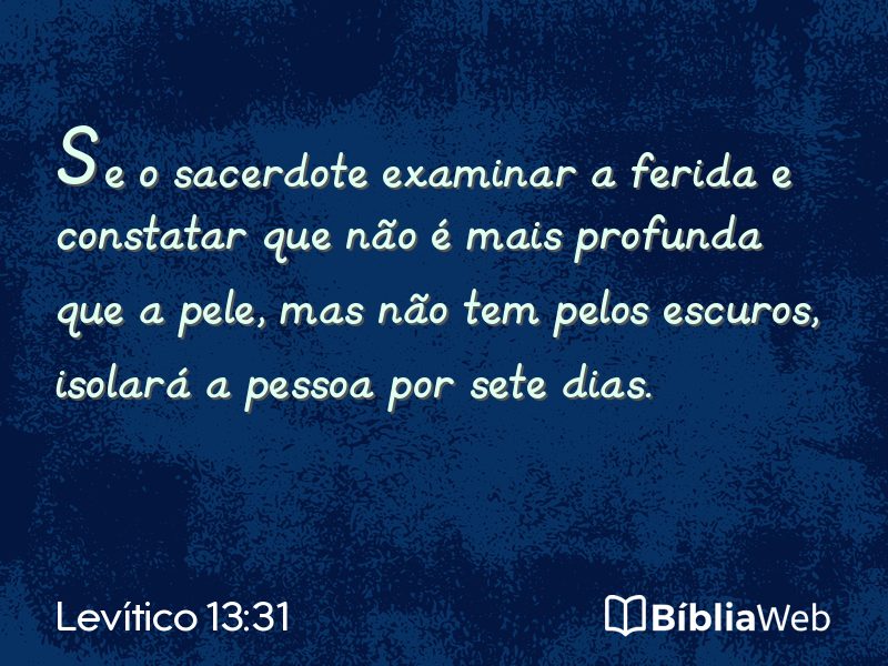 Levítico 13:31 em imagem para compartilhar