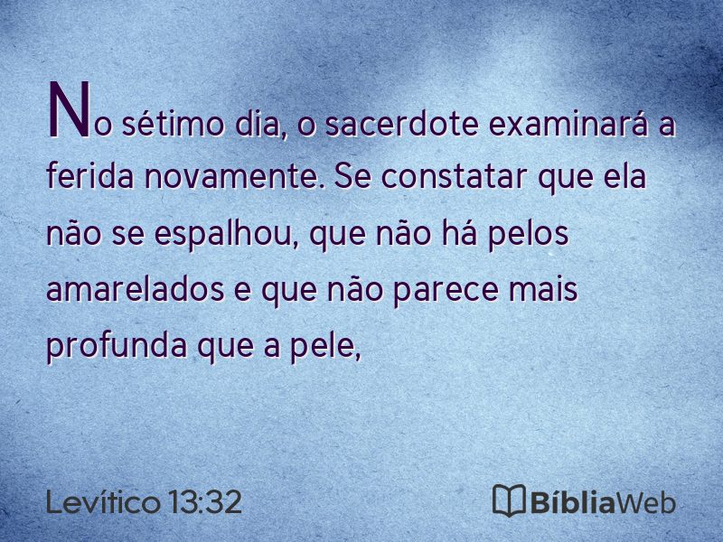 Levítico 13:32 em imagem para compartilhar