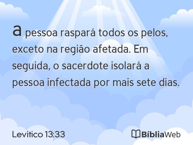 Levítico 13:33 em imagem para compartilhar