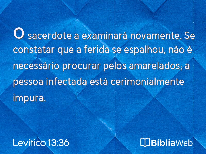 Levítico 13:36 em imagem para compartilhar
