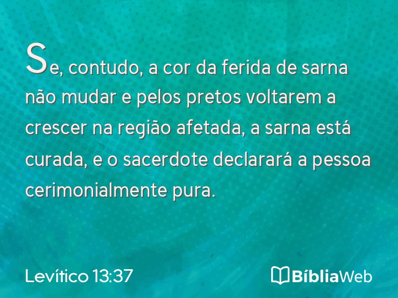 Levítico 13:37 em imagem para compartilhar