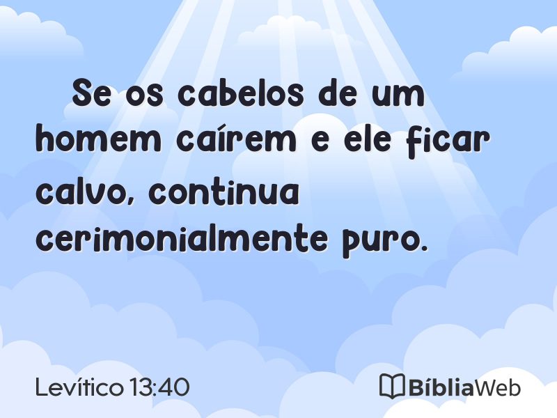 Levítico 13:40 em imagem para compartilhar