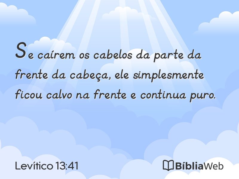 Levítico 13:41 em imagem para compartilhar