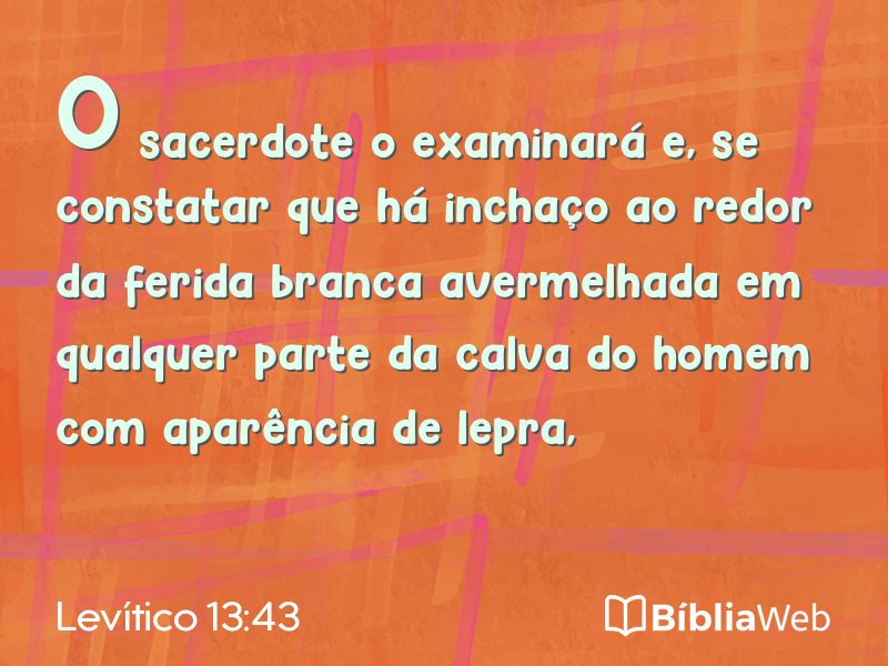 Levítico 13:43 em imagem para compartilhar