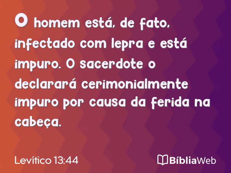 Levítico 13:44 em imagem para compartilhar