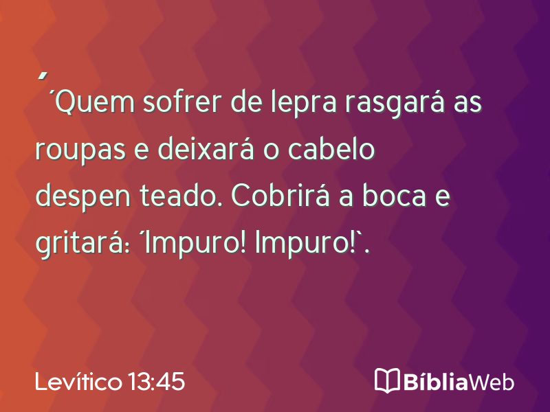 Levítico 13:45 em imagem para compartilhar