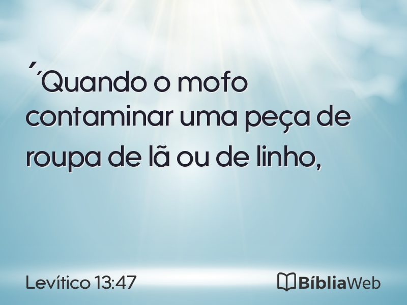 Levítico 13:47 em imagem para compartilhar