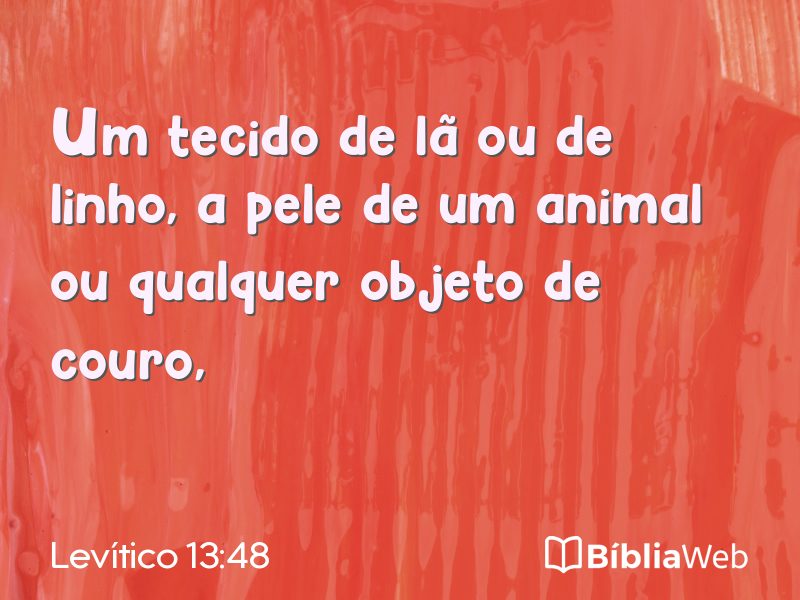 Levítico 13:48 em imagem para compartilhar