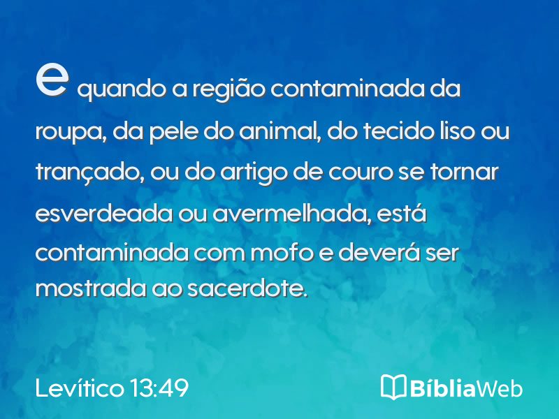 Levítico 13:49 em imagem para compartilhar
