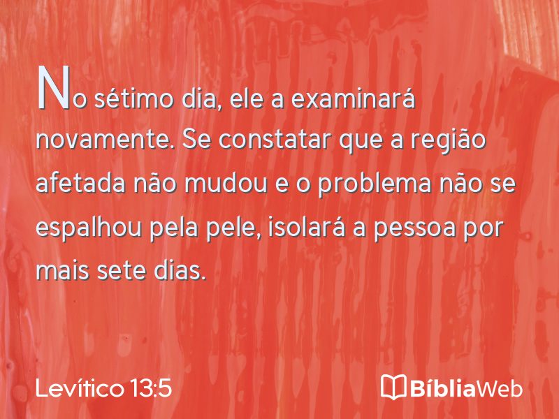 Levítico 13:5 em imagem para compartilhar