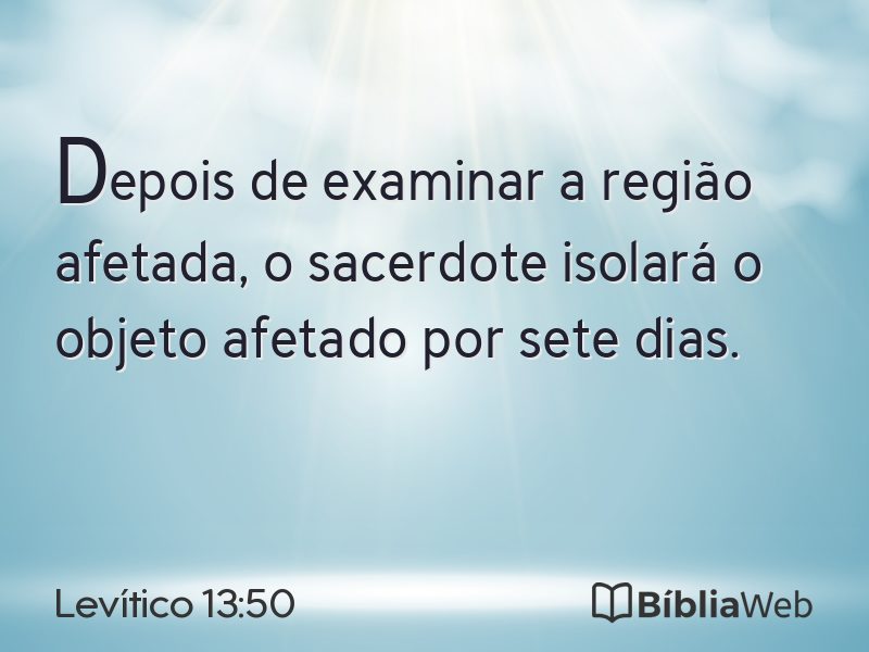 Levítico 13:50 em imagem para compartilhar