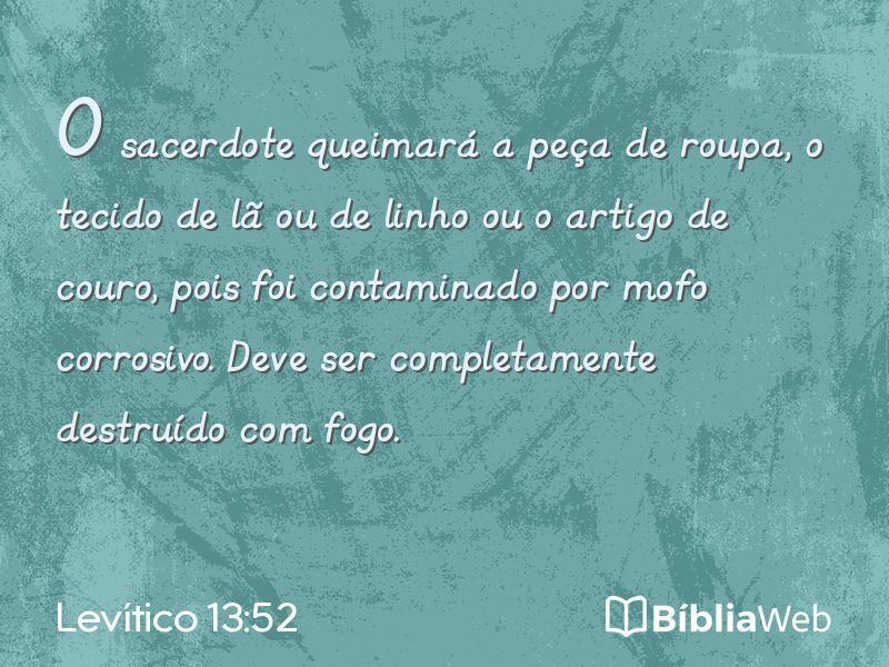 Levítico 13:52 em imagem para compartilhar