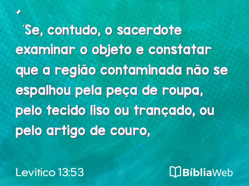 Levítico 13:53 em imagem para compartilhar