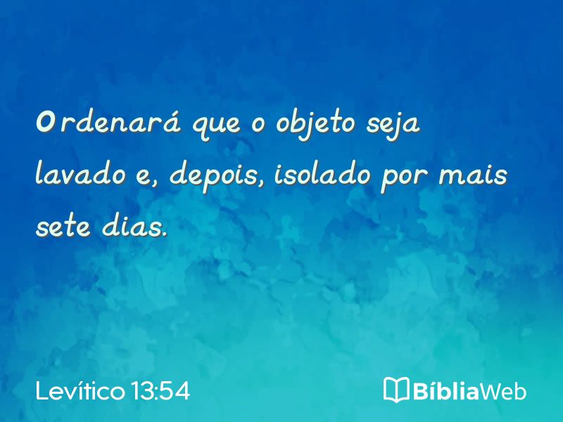 Levítico 13:54 em imagem para compartilhar