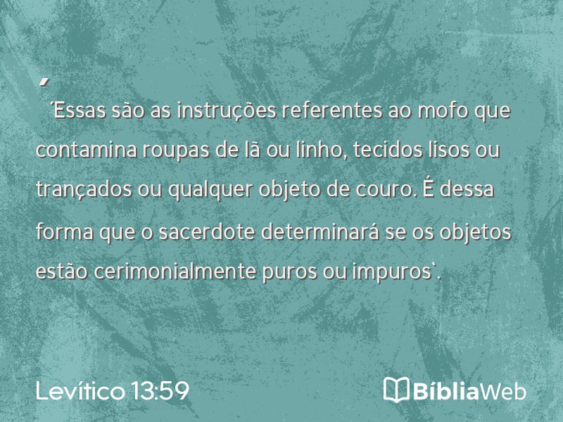 Levítico 13:59 em imagem para compartilhar