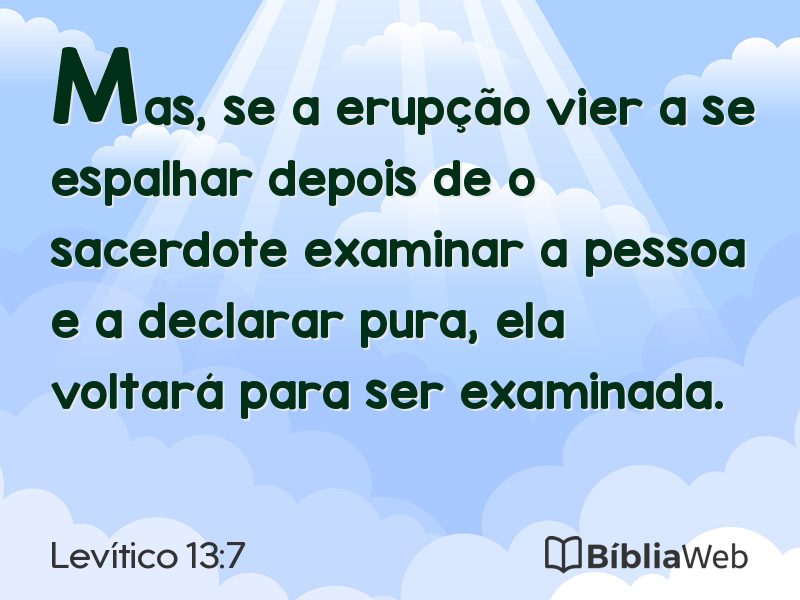 Levítico 13:7 em imagem para compartilhar