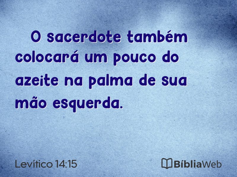 Levítico 14:15 em imagem para compartilhar