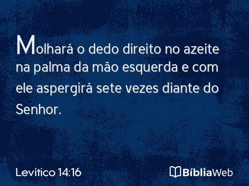 Levítico 14:16 em imagem para compartilhar