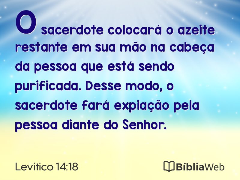 Levítico 14:18 em imagem para compartilhar