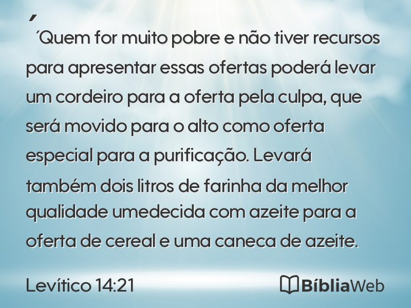 Levítico 14:21 em imagem para compartilhar