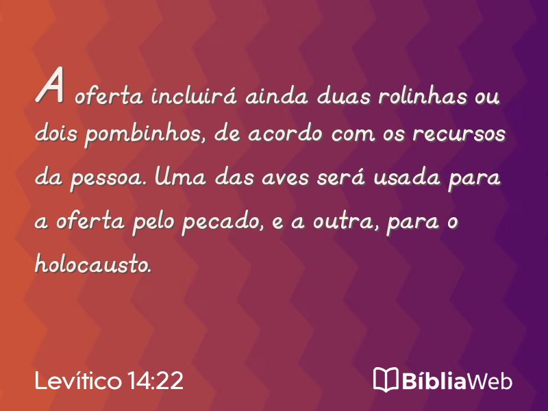 Levítico 14:22 em imagem para compartilhar