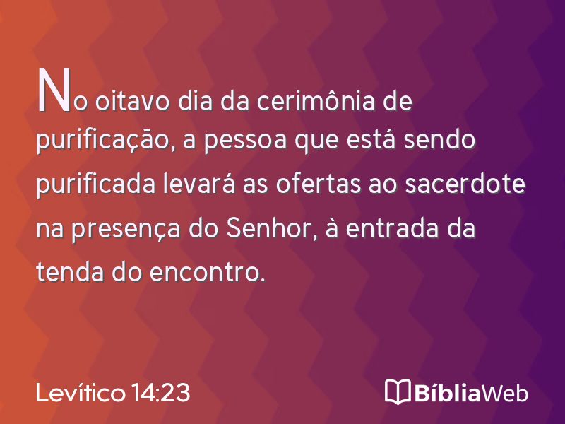 Levítico 14:23 em imagem para compartilhar