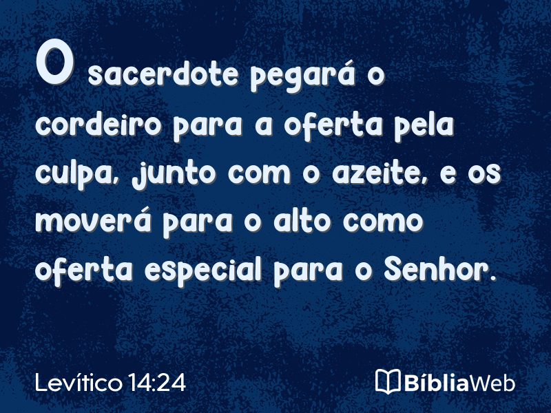 Levítico 14:24 em imagem para compartilhar