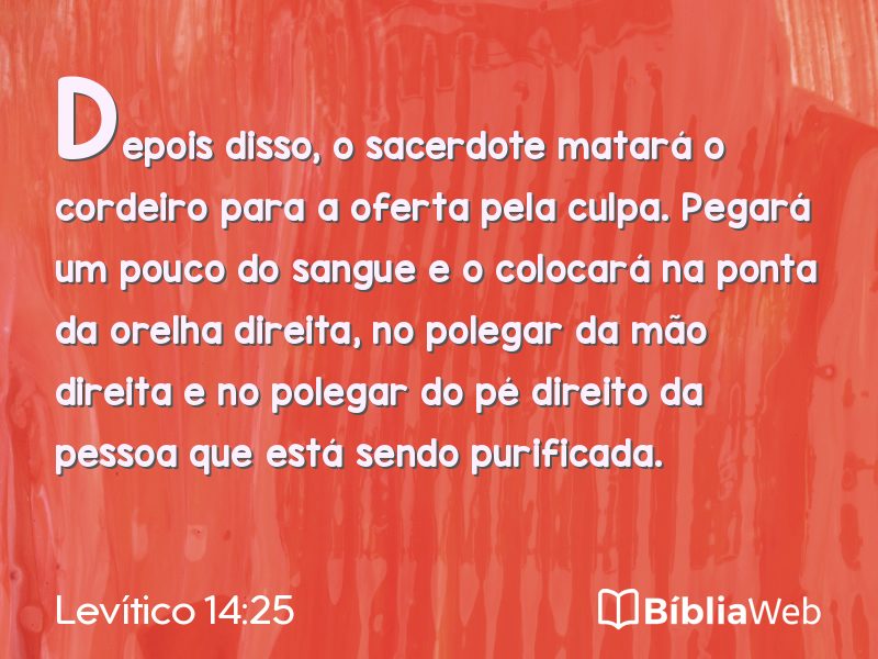 Levítico 14:25 em imagem para compartilhar