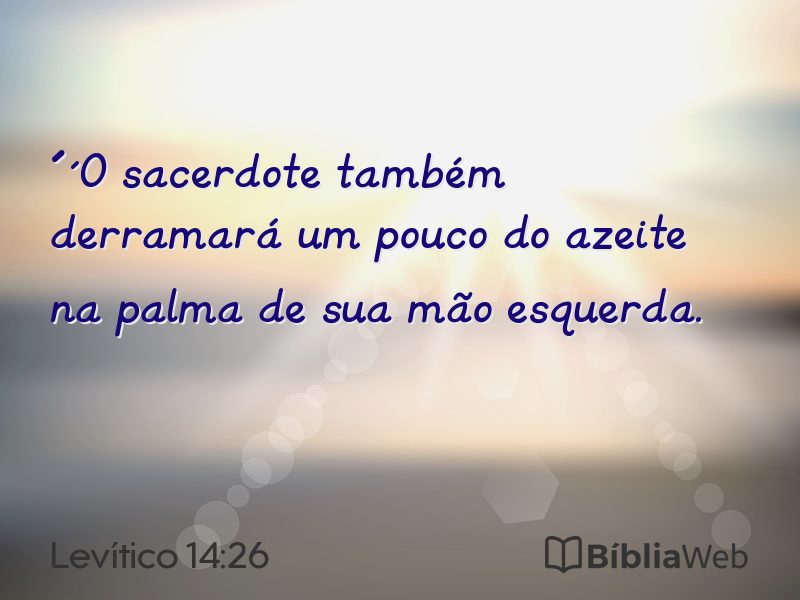 Levítico 14:26 em imagem para compartilhar