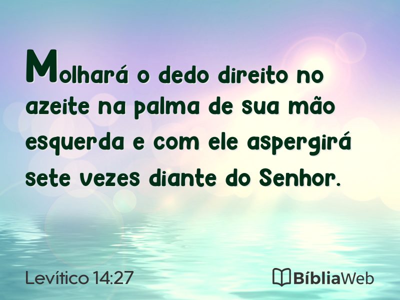 Levítico 14:27 em imagem para compartilhar