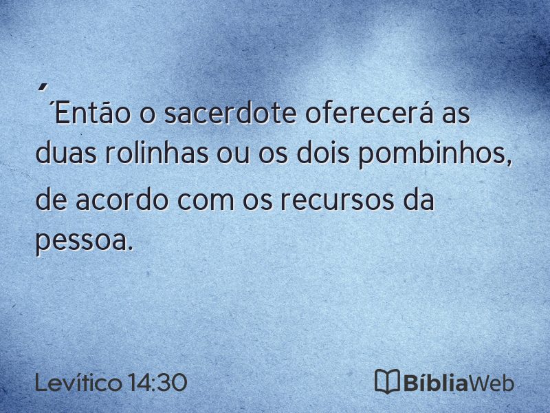 Levítico 14:30 em imagem para compartilhar