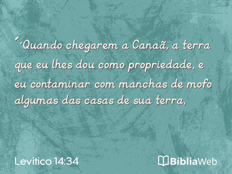 Levítico 14:34 em imagem para compartilhar