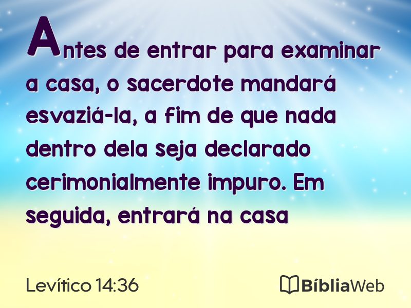 Levítico 14:36 em imagem para compartilhar
